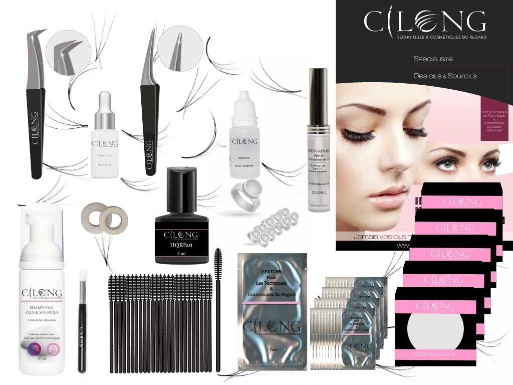 Extensiones de Pestañas Curva L - RAMOS (prefabricados) - Kit