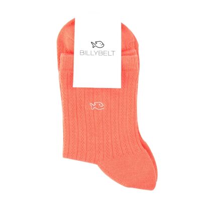 Okra Orange Lace Socks