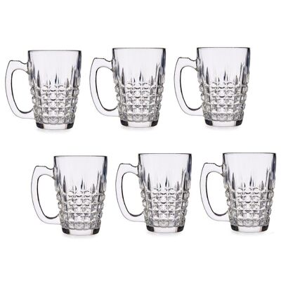 Set 6 Jarras cristal talla 340 ml 12x8