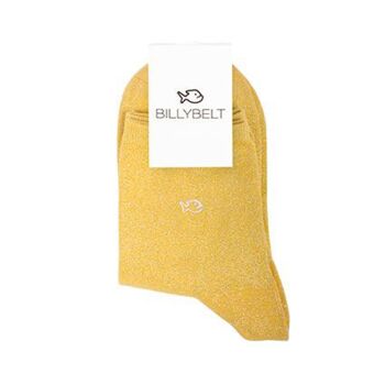 Chaussettes Paillettes Jaune 1