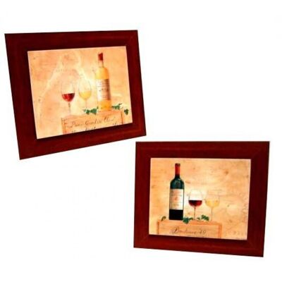 Cuadro relieve Vino 34x29 cm