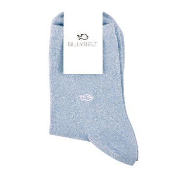 Chaussettes Paillettes Bleu Pastel 1