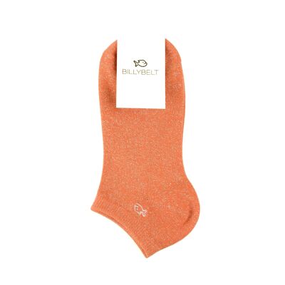 Okra Orange Glitter Socks