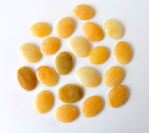 Polished Yellow Aventurine Palm Stone, Pocket Stone