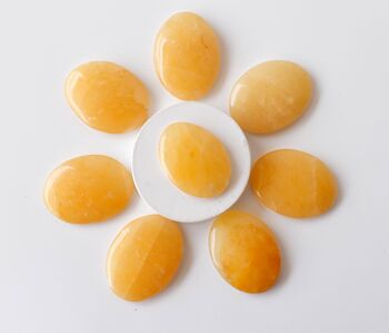 Polished Yellow Aventurine Palm Stone, Pocket Stone 2