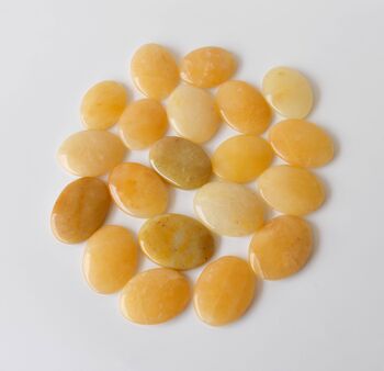 Polished Yellow Aventurine Palm Stone, Pocket Stone 5