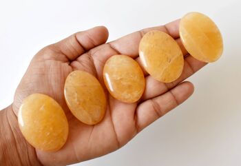 Polished Yellow Aventurine Palm Stone, Pocket Stone 8