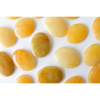 Polished Yellow Aventurine Palm Stone, Pocket Stone 9