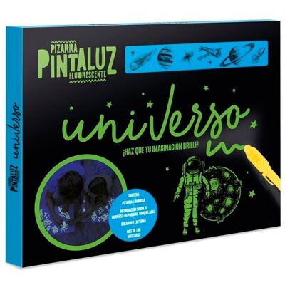 Pizarra fluorescente Pintaluz Universo 28x35