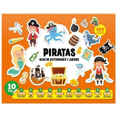 Bloc actividades y aprendizaje 10 en 1 Piratas