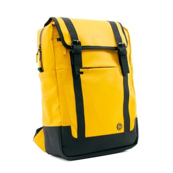 Sac à Dos Rectangulaire en PU Jaune 1