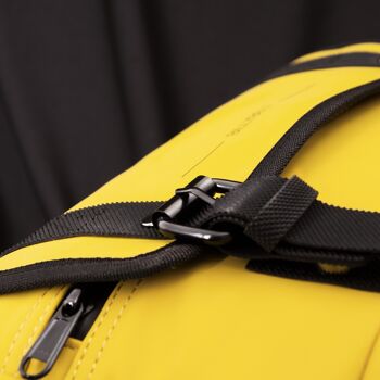 Sac à Dos Rectangulaire en PU Jaune 2