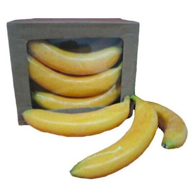 Caja 6 Plátanos Decoración 19 cm.