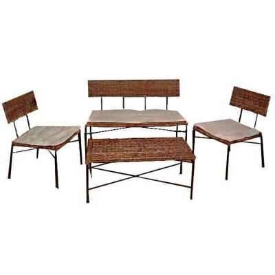 Conjunto sofá+2 sillones+mesa