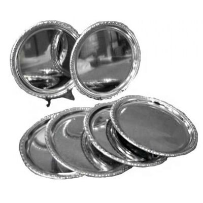 Juego 6 Posavasos grandes Silver plated