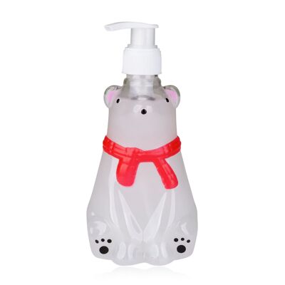 Sapone per le mani BEARY CHRISTMAS in dispenser a pompa a forma di orso polare, dispenser per sapone con sapone liquido