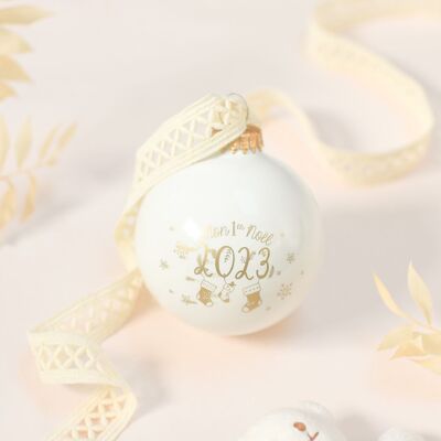 Personalized Christmas bauble My First Christmas 2023