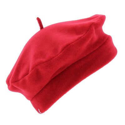 Denise Rote Polar-Baskenmütze – hergestellt in Frankreich