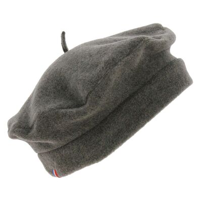 Denise Fleece Beret Heather Gray - Made in France