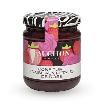 CONFITURE FRAISE PETALES DE ROSE