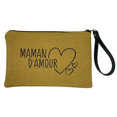 Pouch M, “Maman d’amour” anjou mustard
