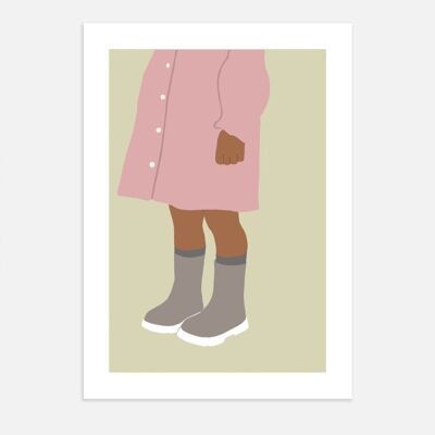 Poster poster - Autumn boots pink