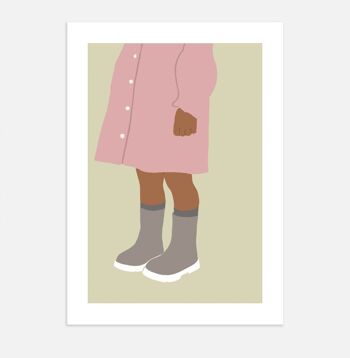 Affiche poster - Autumn boots pink