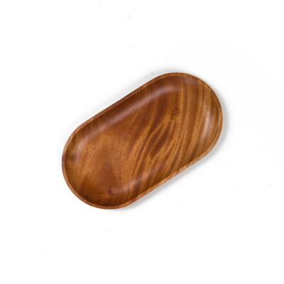 Stoviglie fatte a mano - Vassoio ovale - Legno Khaya - Ecologico