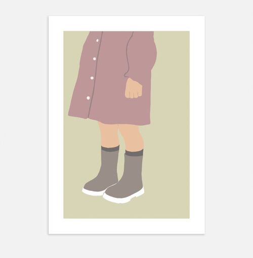 Affiche poster - Autumn boots brown