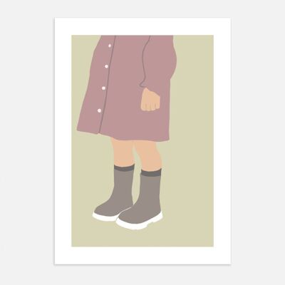 Affiche poster - Autumn boots brown