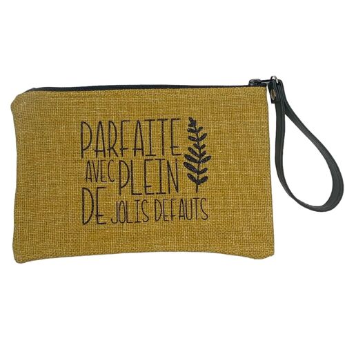 Pochette M, "Parfaite avec plein de jolis défauts" anjou moutarde