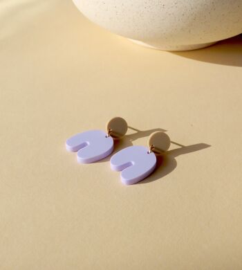 Boucles d'oreilles Squishy Arch Arch Lilas Sable 2