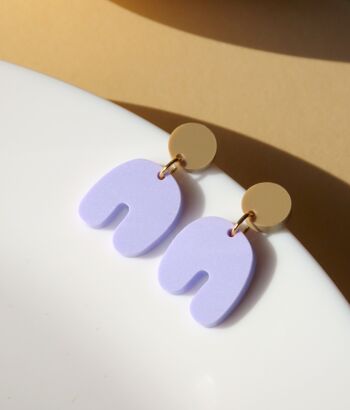 Boucles d'oreilles Squishy Arch Arch Lilas Sable 4