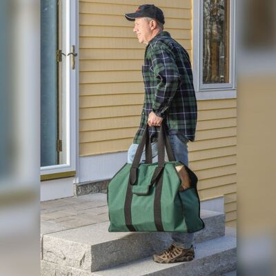 ShelterLogic Bolsa para leña de poliéster Abeto | Verde | 30kg