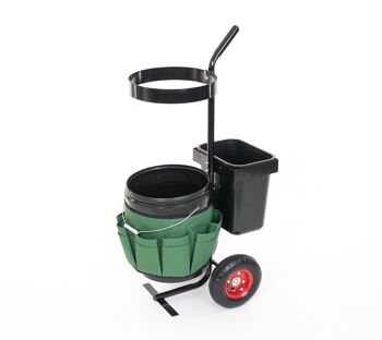 Chariot de jardin en métal Westmann universel | Noir/Vert | 40x56x104cm 3