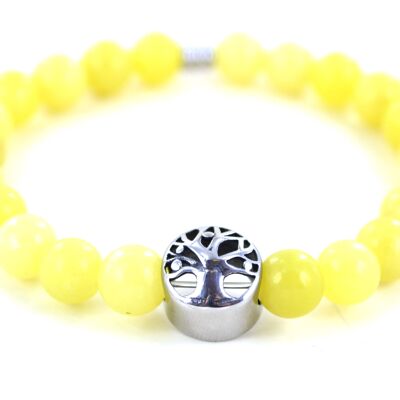 Bracelet en pierre naturelle jaspe citron