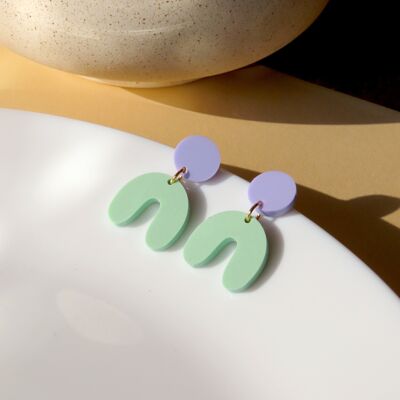 Boucles d’oreilles Arch Arch Lilas Vert Clair