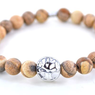 Beige jasper natural stone bracelet