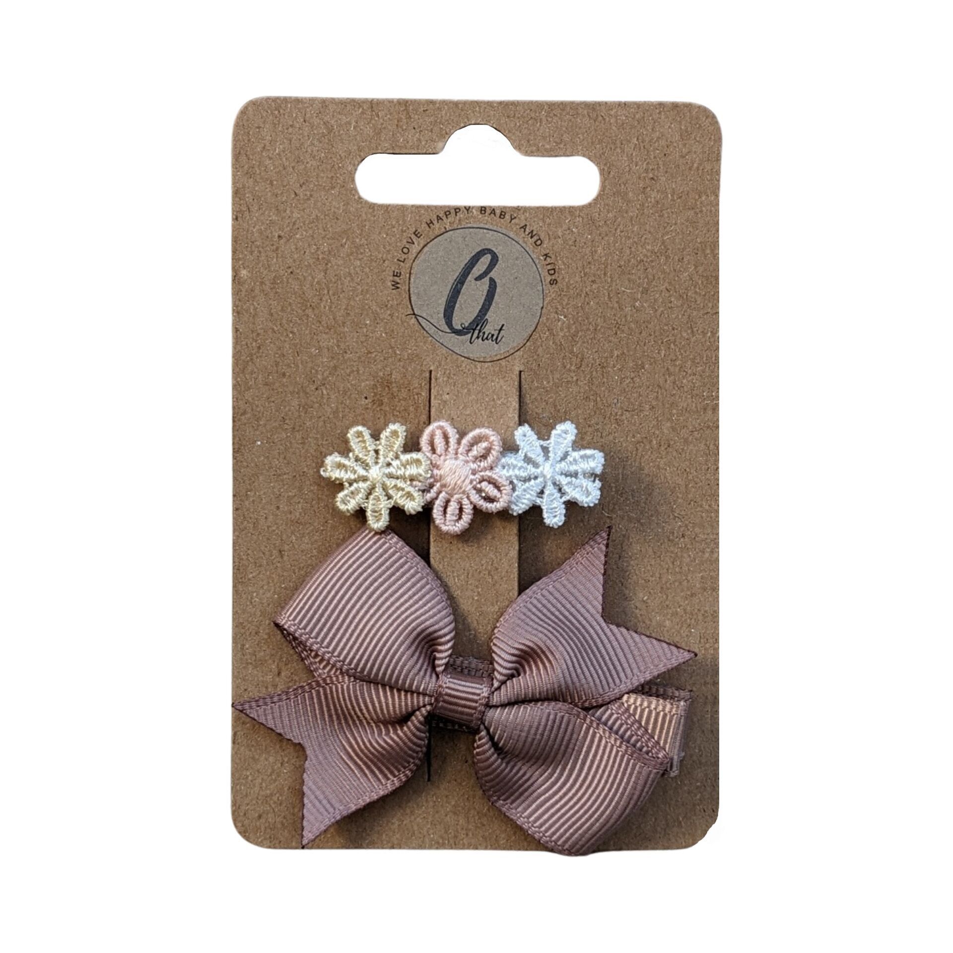 Morsetto a coccodrillo caffè e fiori