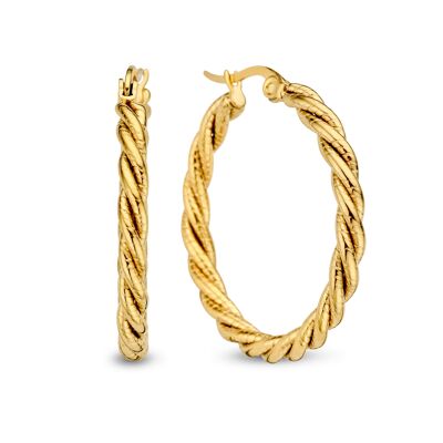 Boucles d'oreilles créoles torsadées