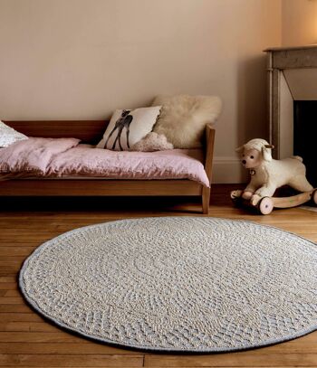 Tapis deco rond CROCHET 6