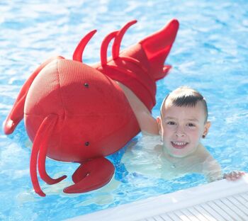 Pouf poire en tissu animal nageur Westmann homard | Rouge | 80x95x18cm 2