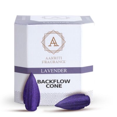Aakriti Gallery Backflow Natural Incense Waterfall Cones Unique Shape for Backflow Incense for Prayer, Meditation, Relaxation Burner Holder Bullet (25 pcs) - Lavender