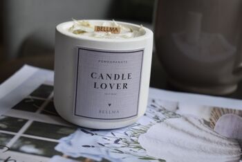 Bougie parfumée CANDLE LOVER avec d'élégants accents de fleurs séchées pour vos amis, votre famille et votre maison 4