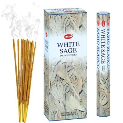 Hem White Sage  Incense Sticks (Pack Of 6)