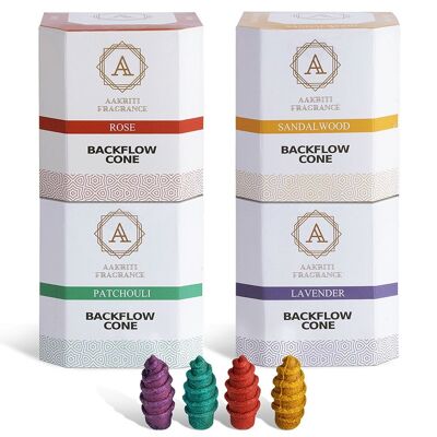 Aakriti Backflow Screw Shaped Vegan Friendly Incense Cones Meditation, Aromatherapy & Yoga -100 pcs