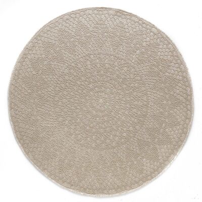 Alfombra decorativa redonda CROCHET