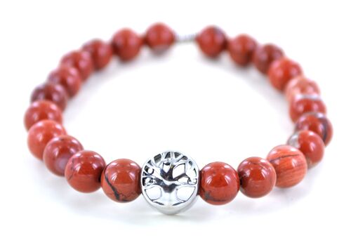 Bracelet en pierre naturelle jaspe rouge