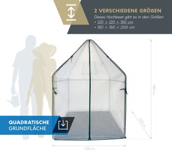 Tente d'hiver et serre en aluminium Westmann Chili | Blanc | 120x120x180cm 5