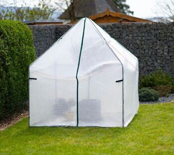 Tente d'hiver Westmann et serre en aluminium pepperoni | Blanc | 180x180x200cm 2